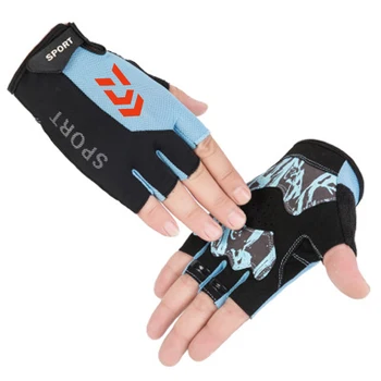 2020 DAIWA Half-finger Stacji oddychające Sportowe rękawice męskie i damskie letnie cienkie zewnętrzne jeździeckie antypoślizgowe rękawice rybackie