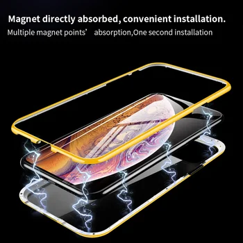 Akcesoria do telefonów szkło hartowane na telefon etui cukierki kolor magnetyczna pokrywa telefonu iPhone 11