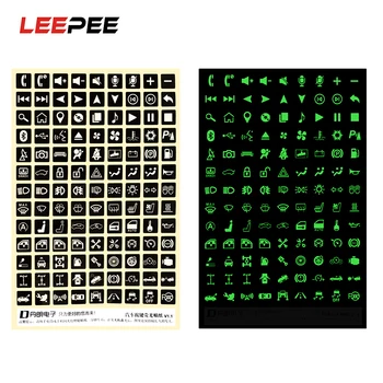 LEEPEE Car Luminous Sticker Circuit Panel Decals Rocker Switch Label Multi-function Button Sticker Switches Relay Decoration