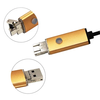 JCWHCAM 7 mm Dł 10 m kabel USB endoskopu 6 LED przenośne z systemem Android endoskop kamera OTG telefon 2 w 1 elastyczny endoskop Cam