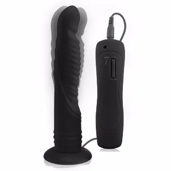 Silikonowe realistyczne wielkie wibratory wibratory dla kobiet 7 prędkości pasek na anal wibrator przyssawka pilot zdalnego sterowania korek analny sex zabawki