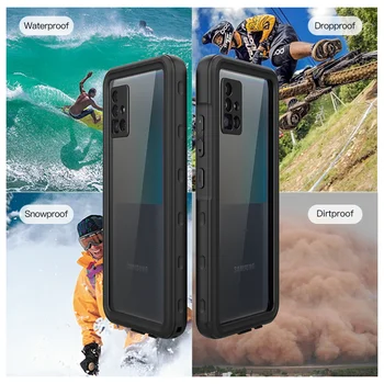 Samsung Samsung Galaxy A51 Case Shellbox wodoodporny pokrowiec do telefonu odporna na wstrząsy basen nurkowanie etui do Samsung A 51 wodoodporny pokrowiec