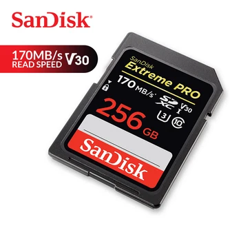 SanDisk Memory Card Extreme Pro SDXC SD Card 95MB/s Odczyt 90MB/s Write 256GB C10 U3 V30 UHS-I 4K For Camera (SDSDXXY-256G-ZN4IN)