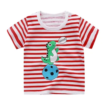 Dziecięcy t-shirt z krótkim rękawem letni maluch fajne częsta odzież bawełny baby chłopcy i dziewczęta koszula kreskówka pochłaniający pot