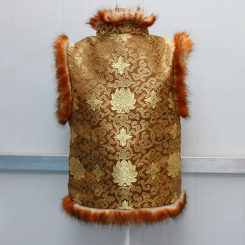 Jesień i zima męskie imitacja futra płaszcz krótki lisie futro kamizelka kamizelka futro retro lokalny bogaty właściciel Kan Shoutang performance clothes