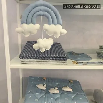 INS dziecięcy Pokój łóżko wiszące chmury namiot ozdoby pokój dziecięcy dekoracje zdjęcia rekwizyty chmura krople wody zabawka dla dzieci ściana wisiorek
