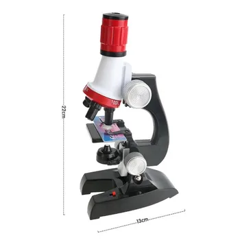 1200X dzieci mikroskop zestaw i 12pcs przygotowanych próbek biologicznych slajdy laboratoryjne narzędzia nauka zabawki edukacyjne prezent dla dzieci