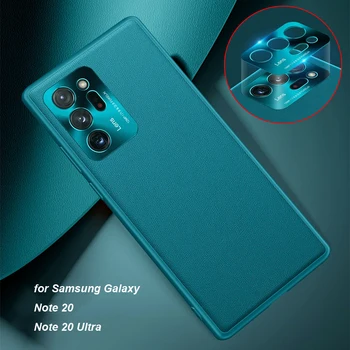 Samsung Galaxy Note 20 Ultra Note 20 5G Note20 Case PU Leather Full Protect Metal Camera Protector miękka pokrywa tylna Funda