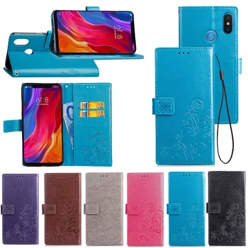Dla Xiaomi Mi 8 flip case sztuczna skóra + TPU portfel posiadacza karty pokrowiec silikonowy dla Xiaomi Mi 8 MI8 M8 telefon torby gniazdo kart pokrywa