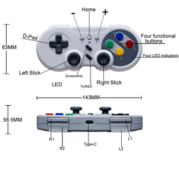 Bezprzewodowy kontroler Bluetooth dla Nintend Switch NS-Console Switch Pro joystick do gier kontroler z 6-osiowy uchwytem Dropshipping