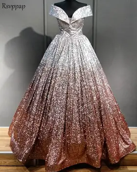Długa błyszcząca sukienka 2020 suknia Cap Sleeve Glitter arabski styl abendkleider damskie, suknie wieczorowe