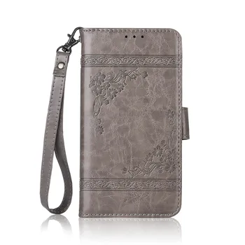 Klapki skórzane etui dla Vertex Impress Click Fundas Printed Flower Special wallet stand case z paskiem