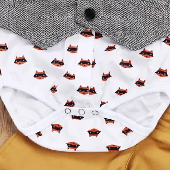 Pudcoco noworodek chłopiec odzież formalny garnitur kamizelka spodnie motyl smoking casual zestaw 3szt Baby Boy garnitur