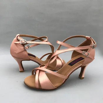 7,5 cm obcas łacińskie taneczne buty dla kobiet Salsa buty pratice buty są wygodne Łacińska buty MS6252FL2S niski obcas wysoki obcas jest dostępny