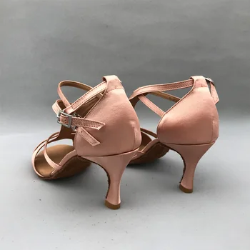 7,5 cm obcas łacińskie taneczne buty dla kobiet Salsa buty pratice buty są wygodne Łacińska buty MS6252FL2S niski obcas wysoki obcas jest dostępny