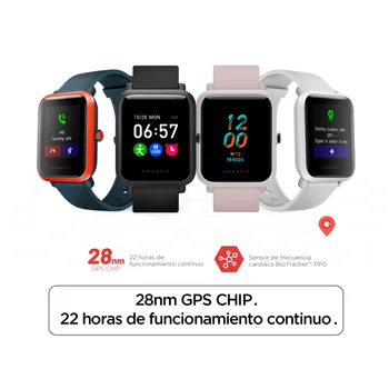 Amazfit Bip S Smartwatch In Stock Global 5ATM wodoodporny, wbudowany GPS, GLONASS, Bluetooth Smart Watch dla telefonu Android iOS