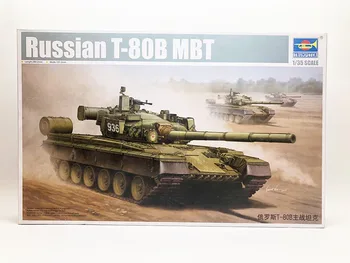 1/35 rosyjski T-80Б podstawowy czołg wojskowa montaż model samochodu zabawka Trębacz chłopiec PREZENT