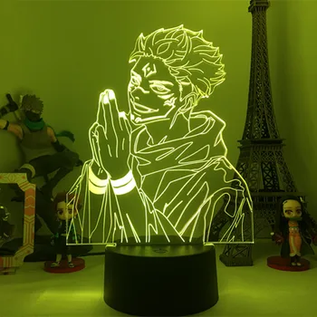 Anime Jujutsu Kaisen Led Night Light Ryomen Sukuna lampa do wystroju sypialni prezent na Urodziny światło Jujutsu Kaisen gadżet