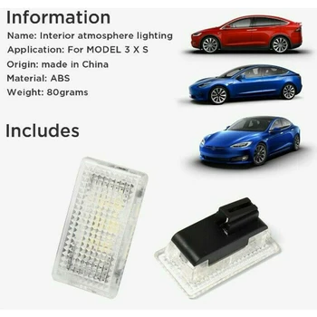 4szt LED Light Car Interior Light dla Tesla Model 3 Model S Model X Ultra Bright Trunk lampy wymiana drzwi samochodu lampa Easy Plug