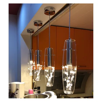 Nowoczesny, minimalistyczny led restauracyjny światło 3 jadalnia kryształowy żyrandol szklany одноголовочная kreatywny ozdobny żyrandol