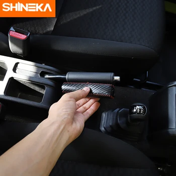 SHINEKA dźwigni hamulca ręcznego Pokrywa Suzuki Jimny JB74 skórzany samochodowy hamulec ręczny pokrywa ochronna dla Suzuki Jimny 2019 2020 akcesoria