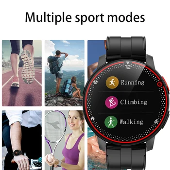 LIGE IP68 Wodoodporny inteligentne zegarki Mężczyźni Kobiety tętno ciśnienie krwi budzik przypomnienie pełny ekran dotykowy fitness Smartwatch