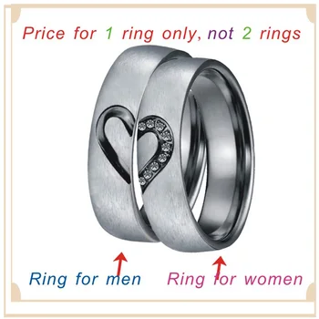 Miłosny związek serce ślub obrączki zestaw dla mężczyzn i kobiet czarny i jej propozycję małżeństwa para pierścień