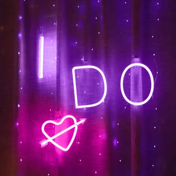DIY Led Letters Light Neon Battery&USB Power Alphabet lampy na urodziny ślub sypialnia słowo znak ścienny dekor
