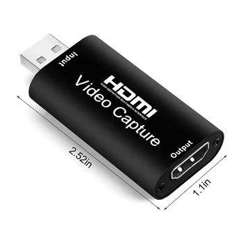 O karty przechwytywania wideo HDMI to USB 2.0 1080P 4K zapis na LUSTRZANKĘ cyfrową kamerę Action Cam w celu uzyskania wysokiej rozdzielczości