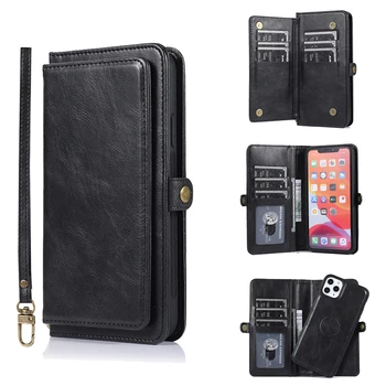9 posiadacz karty portfel etui do telefonu iPhone 11 Pro Max XS X XR klapki skórzane etui dla iPhone SE 2020 7 8 Plus 6 6s magnetyczna pokrywa
