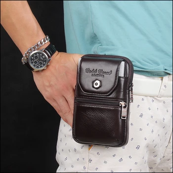 Skóra naturalna nosić pasek klip worek talii portfel etui Pokrowiec do Huawei Honor 6X telefon komórkowy torba Darmowa wysyłka