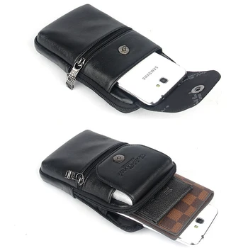 Skóra naturalna nosić pasek klip worek talii portfel etui Pokrowiec do Huawei Honor 6X telefon komórkowy torba Darmowa wysyłka