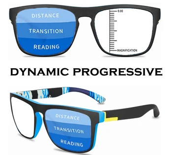 Klasyczna moda ponadgabarytowych progressive multifocal obiektywy okulary do czytania okulary można znaleźć w pobliżu lub daleko dodać +75 +100 150 200 do +4