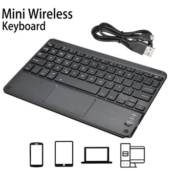 Cienka Przenośny mini klawiatura bezprzewodowa bluetooth 3.0 z panelem dotykowym tabletu laptopa iPad Wsparcie dla systemu iOS Android Windows