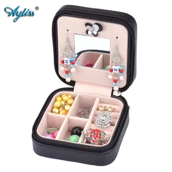 Ayliss Mini PU Leather Storage For Travel Case Creative Jewelry Organizer Carrying Box para wieża Eiffla 2 kolory prezent dla dziewczyny