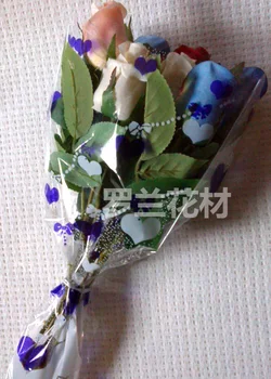 50szt kochające serce styl bukiet ślubny opakowanie worek papier do pakowania kwiatów prezent kwiatowy materiały opakowaniowe