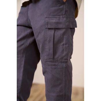 SIMWOOD 2021 Wiosna nowe spodnie cargo Męskie ubrania wypłukane rocznika koronki bluzki wysokiej jakości markowej odzieży