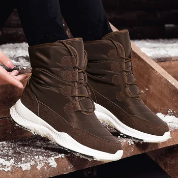 WWKK damskie buty zimowe 2019 buty zimowe Damskie na płaskiej platformie wodoodporne 2019 buty Botas Mujer Botas Femininas De Inverno