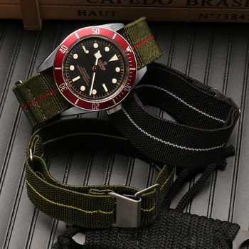 NATO tkaniny nylonowy pasek do zegarków Tudor dla Rolex dla Seiko Парашютная torba pasek męski elastyczny 20 mm 22 mm wojska wojskowy watchband