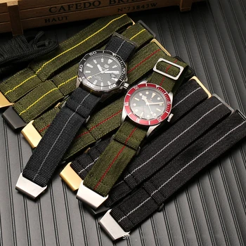 NATO tkaniny nylonowy pasek do zegarków Tudor dla Rolex dla Seiko Парашютная torba pasek męski elastyczny 20 mm 22 mm wojska wojskowy watchband