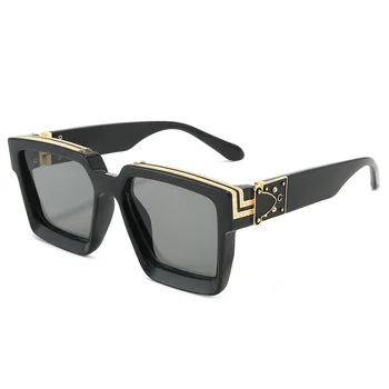 2020 moda luksusowe marki projektant kwadratowe okulary mężczyźni WomenThick Frame przeciwsłoneczne UV400 męskie gwiazdy czarne okulary