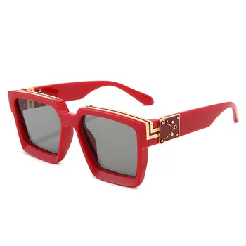 2020 moda luksusowe marki projektant kwadratowe okulary mężczyźni WomenThick Frame przeciwsłoneczne UV400 męskie gwiazdy czarne okulary
