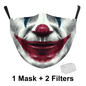 Joker Masks Funny Fashion Expression Print Adult Mouth Covers Halloween Cospaly Party Są Zmywalni Face Pad Ochronne Маскариллы