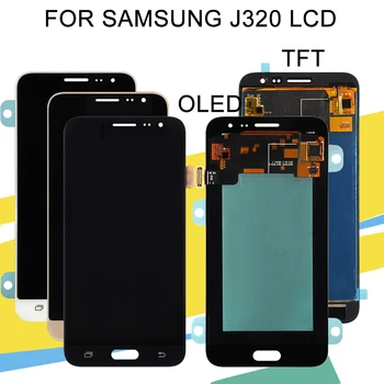 1szt HH J3 2016 Display For Samsung Galaxy J3 Lcd J320 Display With Touch Screen Digitizer Assmebly SM-J320 J320F Display Screen