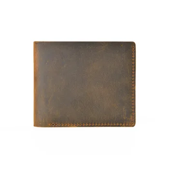 Vintage męski portfel ręcznie mały portfel męski skórzany prawdziwy luksusowy projekt skóry wołowej skóry standardowe torebki gotówkowy etui