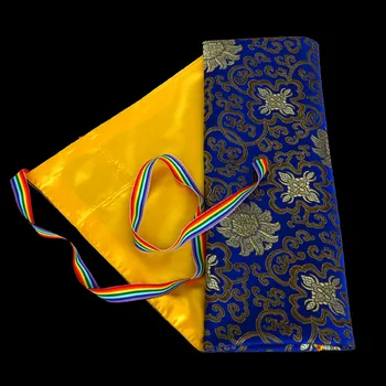 Luksusowy Duży Tybetański Styl Pismo Święte Księga Torba Pismo Tenis Dywan Jedwabny Atlas Obrus Pokrywa Tkanina