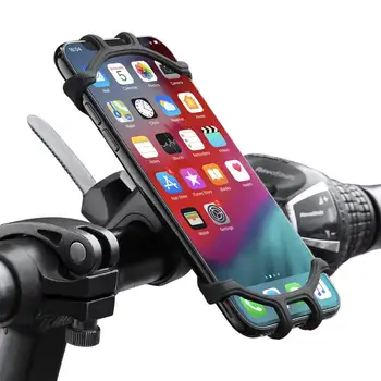 Wysokiej jakości Silikonowy rower Uchwyt samochodowy do iPhone uniwersalny motocykl rower stojak GPS uchwyt do 4.0-6.3 cali telefon komórkowy
