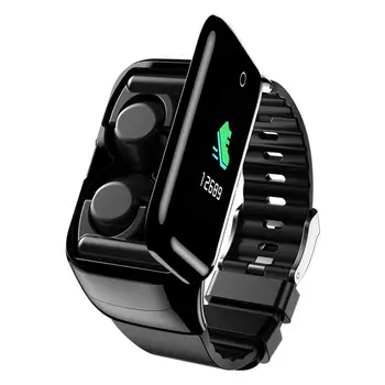 Inteligentne zegarki 2 w 1 Wielofunkcyjny stylowy, Bezprzewodowy zestaw słuchawkowy Bluetooth bransoletka Fitness tracker bransoletka słuchawki USB ładowanie