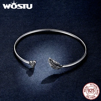 Wostu nowy liść bransoletka 925 srebro cienką wężowej łańcucha kobiety srebrna bransoletka dla Femme Pulseira biżuteria prezent FNB056