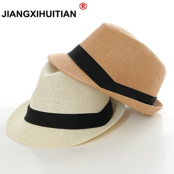 Sprzedaż hurtowa 2018 nowa moda kobiety mężczyźni roleta kapelusz dla chłopców czapki letnie codzienne słomkowe kapelusze dzieci jednolite kolory kaptur dziewczyny kapelusze